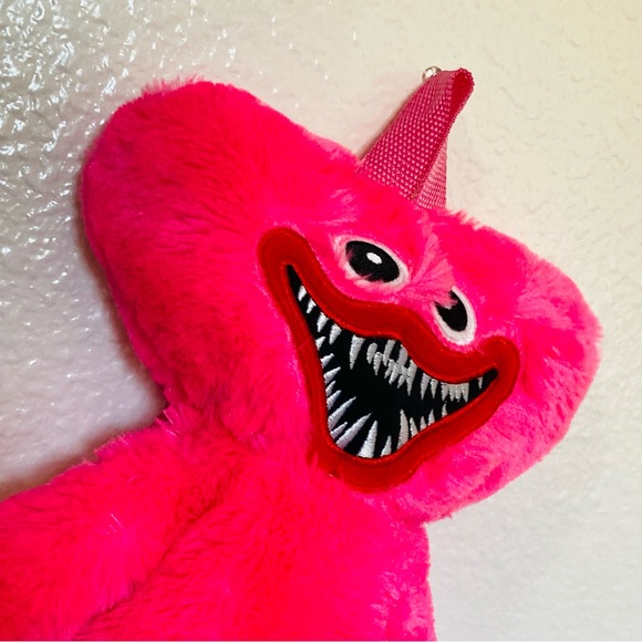 Poppy Playtime Kissy Missy Plush Bag Hot Pink Kids Adults Adjustable Backpack - Picture 4 of 11